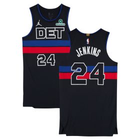 Daniss Jenkins Detroit Pistons Player-Issued #24 Black Jordan Brand Jersey from the 2024-25 NBA Season - Size 46+4