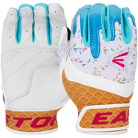 Easton Walk-Off Ethos Sugar Rush Youth Batting Gloves in Pink/White Size X-Large
