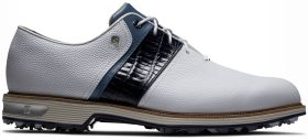 FootJoy Dryjoys Premiere Series Packard Golf Shoes - White/Navy - 11 - XW