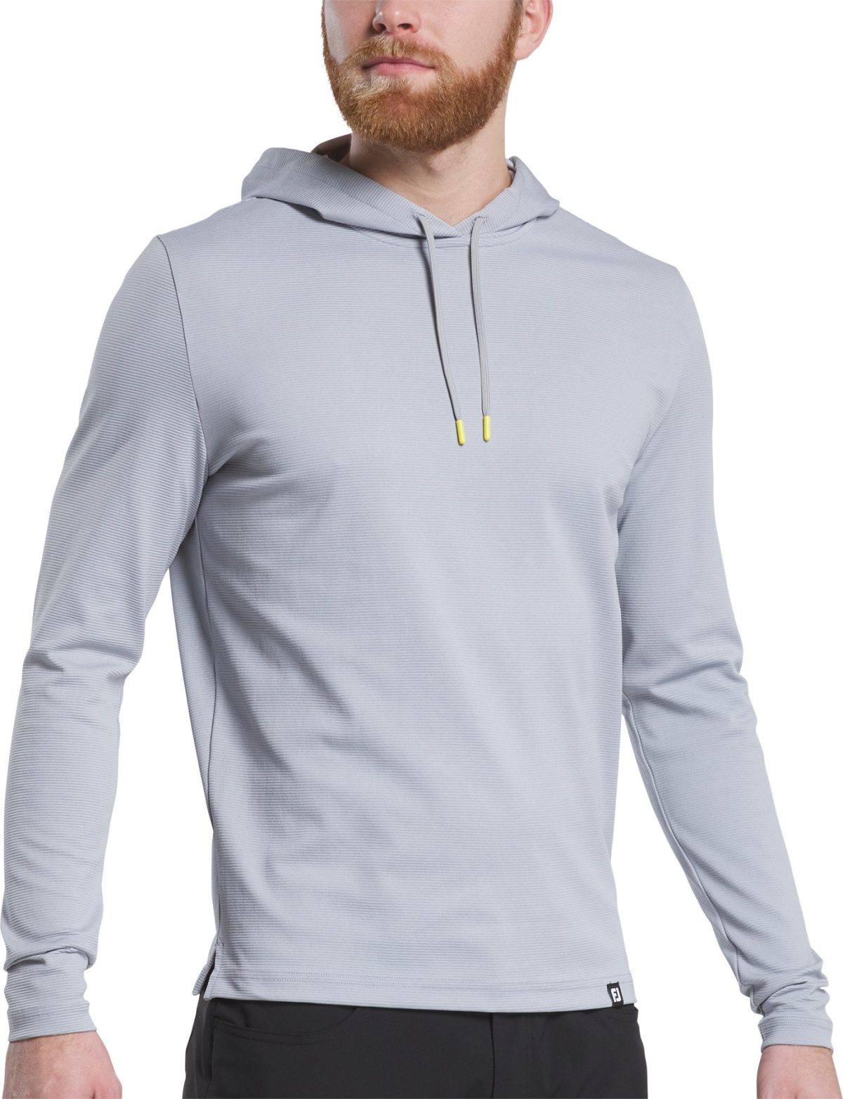 FootJoy Ottoman Jacquard Men's Golf Pullover - Grey - Grey, Size: Large