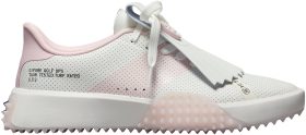 G/FORE Womens G.112 Kiltie Perforated Saddle Stripe Golf Shoes - Snow/Blush - 8 - MEDIUM