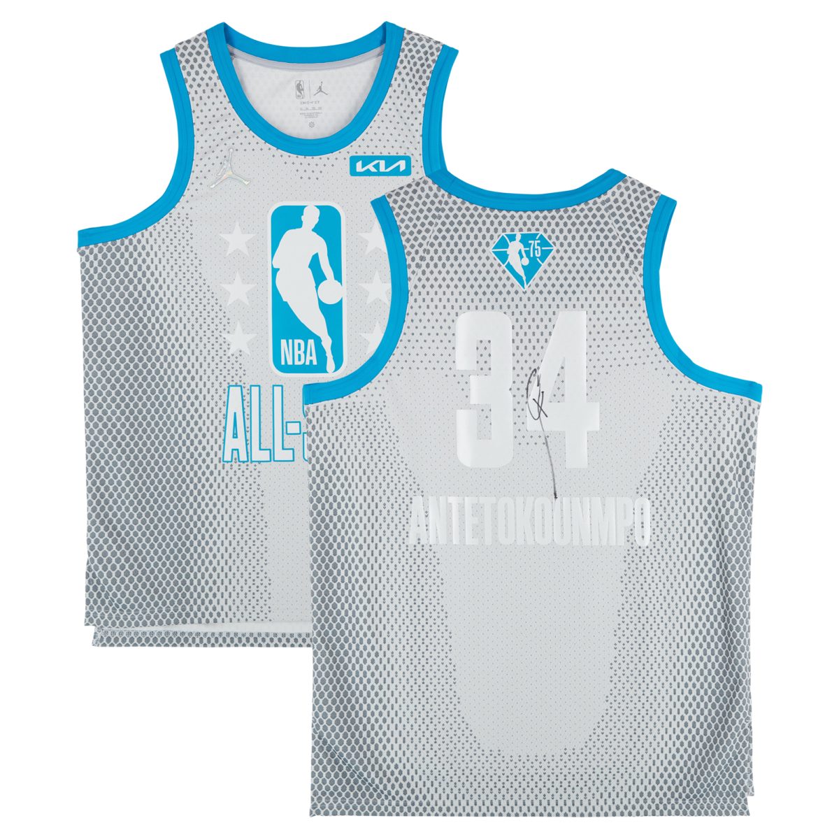 Giannis Antetokounmpo Milwaukee Bucks Autographed Jordan Brand 2021-22 All-Star Swingman Jersey
