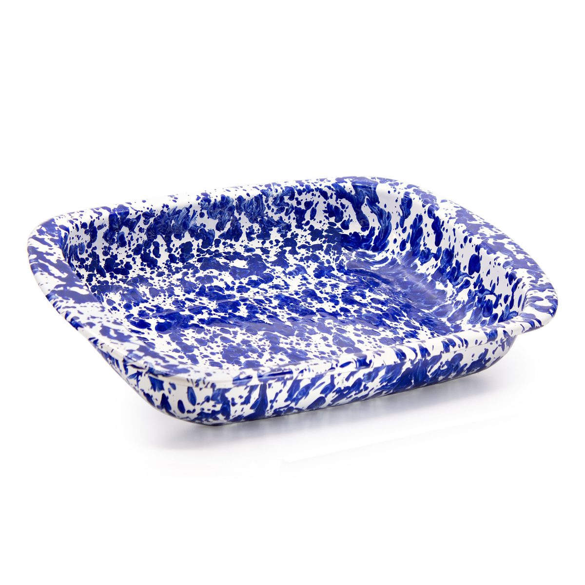 Golden Rabbit Cobalt Swirl Enamelware Collection Baking Pan