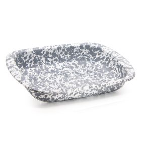 Golden Rabbit Grey Swirl Enamelware Collection Baking Pan