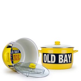 Golden Rabbit Old Bay Enamelware Collection Stock Pot
