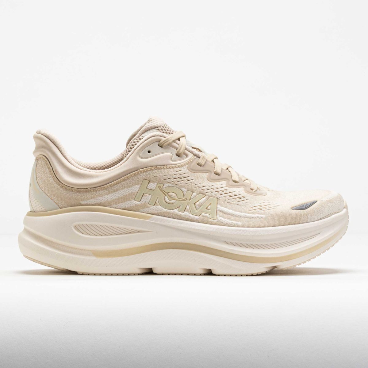HOKA Bondi 9 Men's Running Shoes Oatmeal/Oat Milk Size 9.5 Width D - Medium