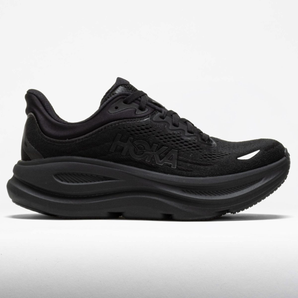 HOKA Bondi 9 Women's Running Shoes Black/Black Size 8.5 Width B - Medium