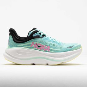 HOKA Bondi 9 Women's Running Shoes Blue Spark/Mint Fluorite Size 8.5 Width D - Wide