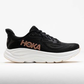 HOKA Clifton 10 Women's Running Shoes Black/Rose Gold Size 9.5 Width B - Medium