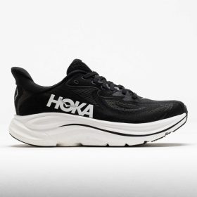 HOKA Clifton 10 Women's Running Shoes Black/White Size 9.5 Width B - Medium