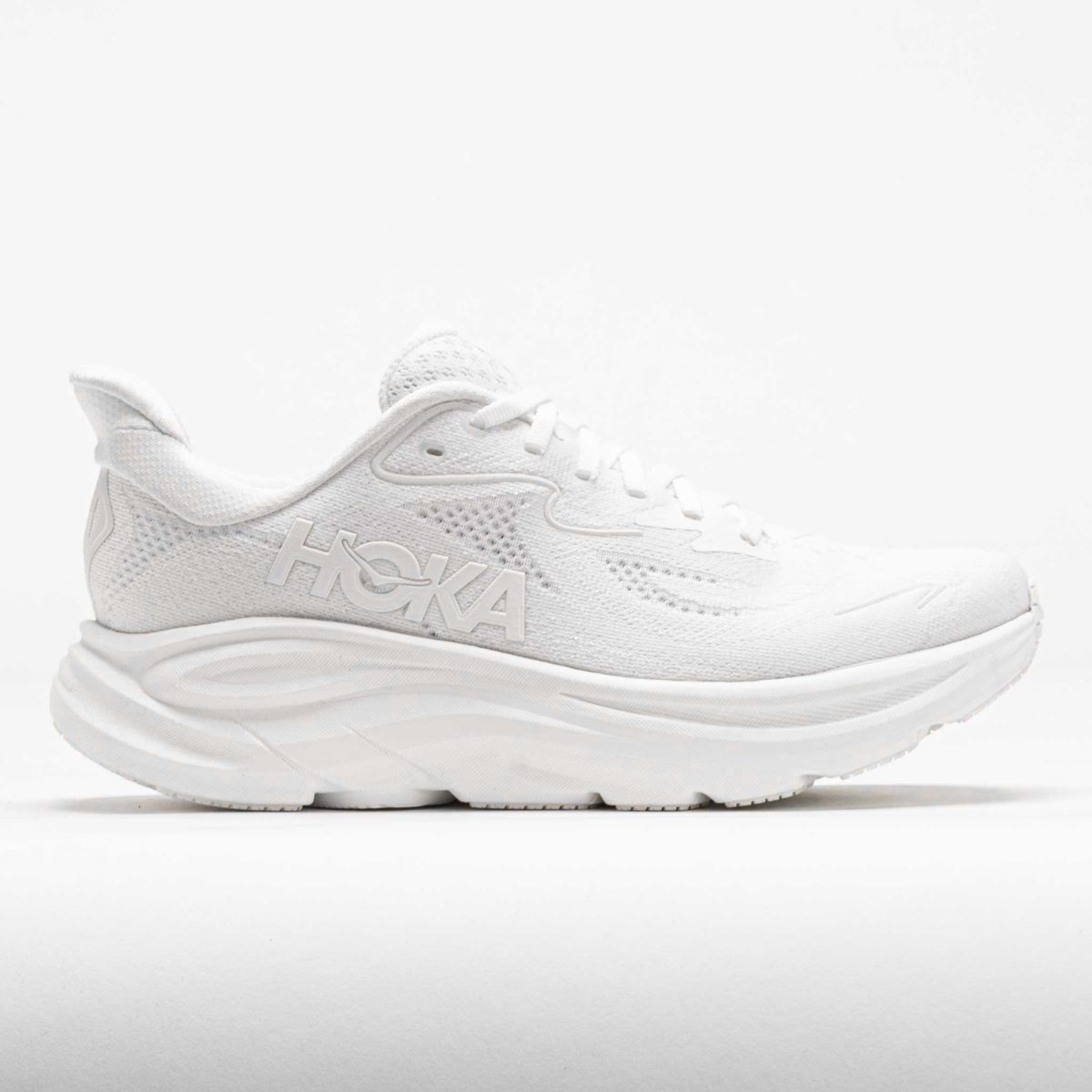 HOKA Clifton 10 Women's Running Shoes White/White Size 9.5 Width B - Medium