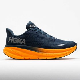 HOKA Clifton 9 GTX Men's Running Shoes Stormy Skies/Orange Zest Size 9 Width D - Medium