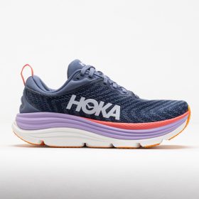 HOKA Gaviota 5 Women's Running Shoes Anchor/Grapefruit Size 6.5 Width D - Wide