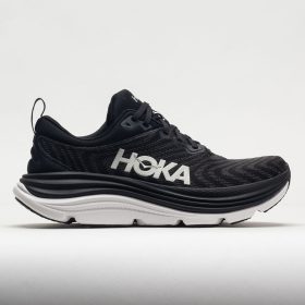 HOKA Gaviota 5 Women's Running Shoes Black/White Size 7 Width D - Wide