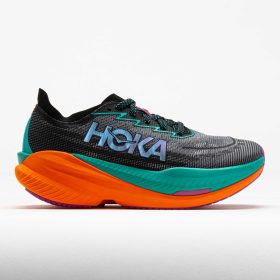HOKA Mach X 2 Men's Running Shoes Black/Electric Aqua Size 9 Width D - Medium