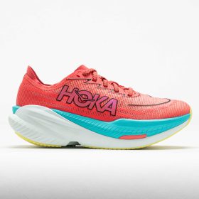 HOKA Mach X 2 Men's Running Shoes Grapefruit/Electric Coral Size 9.5 Width D - Medium