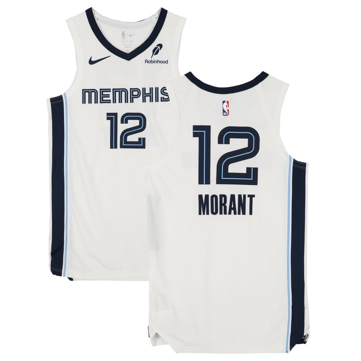 Ja Morant Memphis Grizzlies Game-Used #12 White Nike Jersey vs. Utah Jazz on January 25, 2025 - Size 46+4
