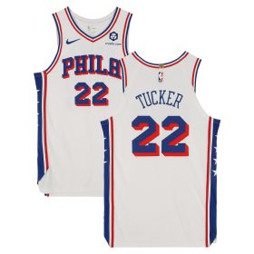 Jordan Tucker Philadelphia 76ers Player-Issued #22 White Jersey from the 2024-25 NBA Season - Size 50+4