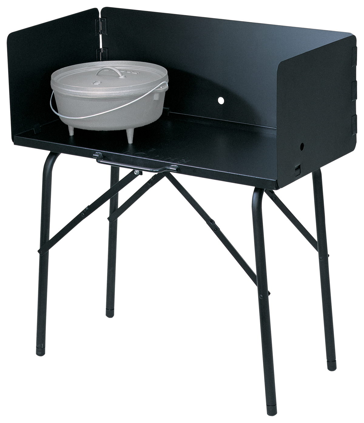 Lodge Camp Dutch Oven Cooking Table with Tall Windscreen