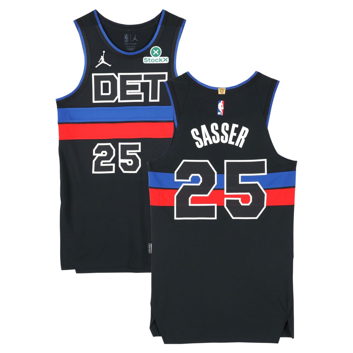 Marcus Sasser Detroit Pistons Player-Issued #25 Black Jersey from the 2024-25 NBA Season - Size 44+4