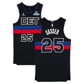 Marcus Sasser Detroit Pistons Player-Issued #25 Black Jordan Brand Jersey from the 2024-25 NBA Season - Size 44+4