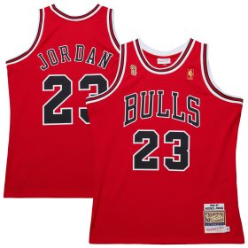 Men's Mitchell & Ness Michael Jordan Red Chicago Bulls 1996/97 Throwback Authentic Jersey