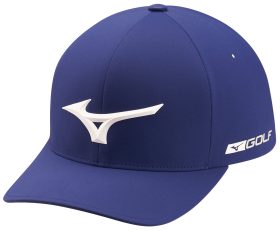Mizuno Tour Delta Fitted Men's Golf Hat - Blue, Size: Small/Medium
