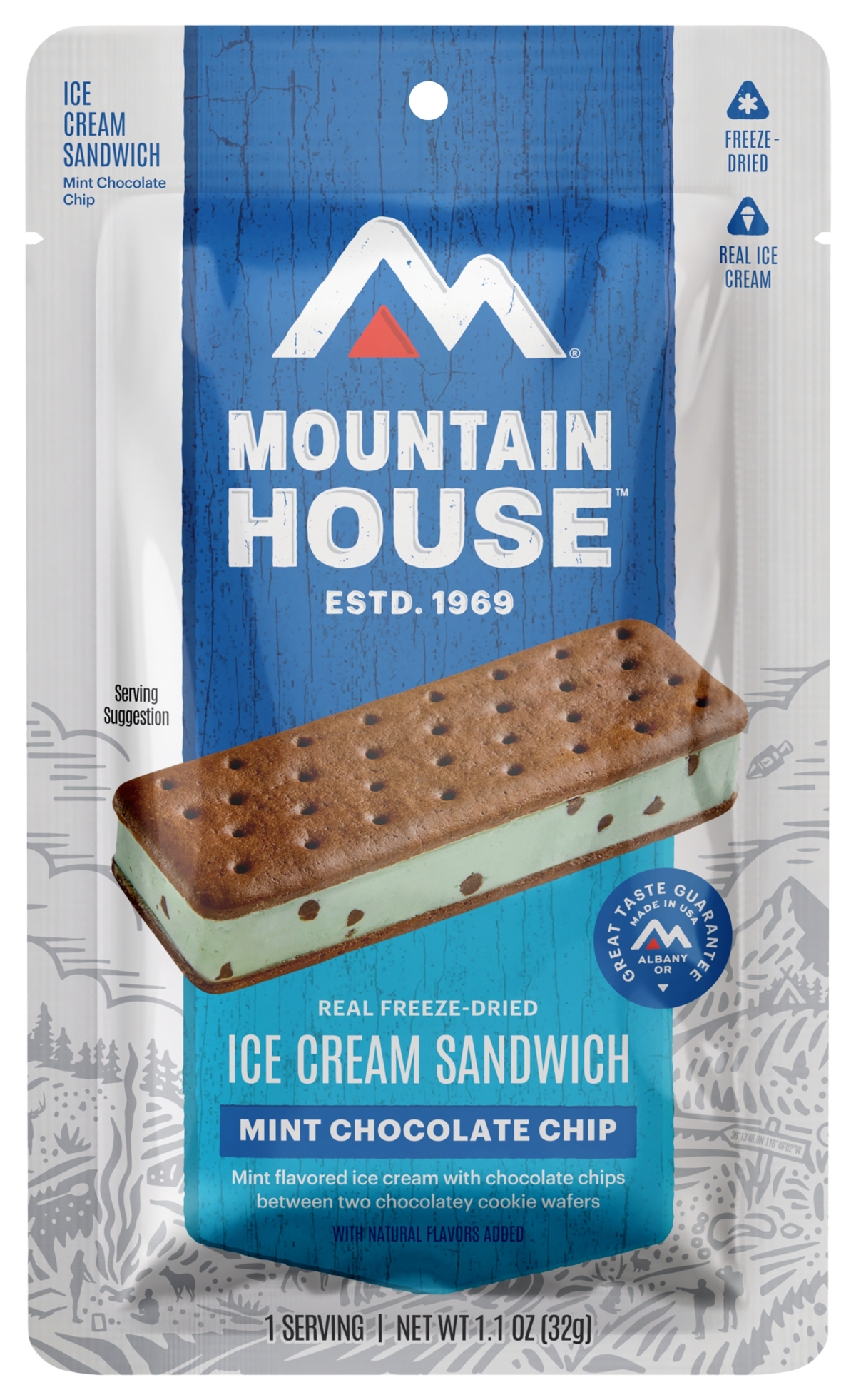 Mountain House Mint Chocolate Chip Ice Cream Sandwich