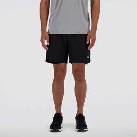 New Balance AC Lined Short 7" Men's Running Apparel Black, Size Medium