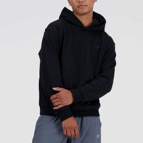 New Balance Athletics French Terry Hoodie Men's Running Apparel Black, Size XXL
