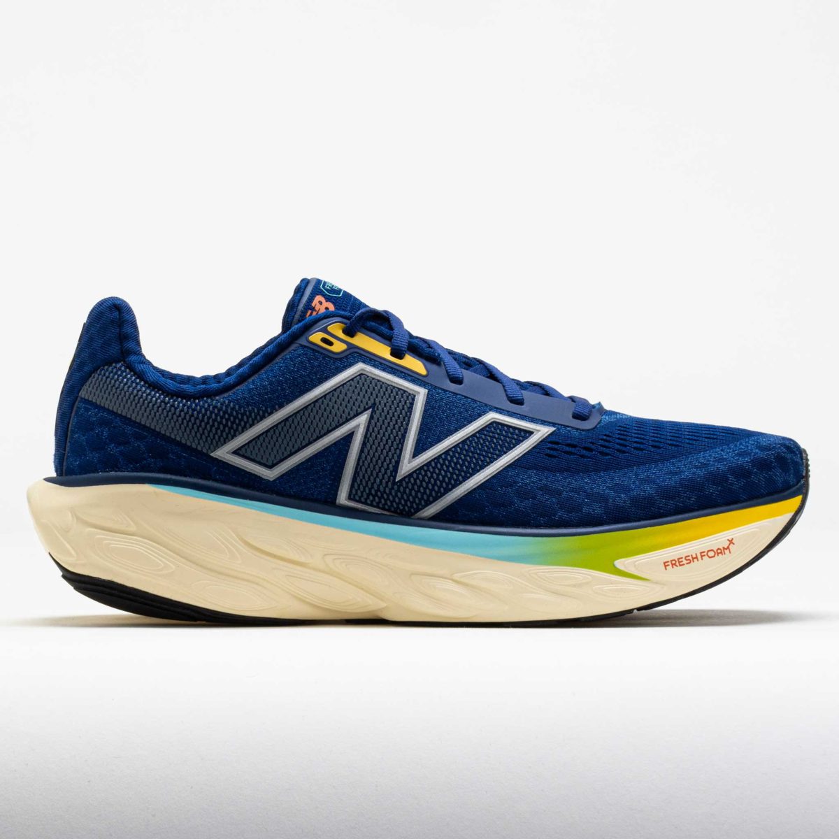 New Balance Fresh Foam X 1080v14 Men's Running Shoes Inkwell/Silver Metallic/Lemon Size 12.5 Width D - Medium