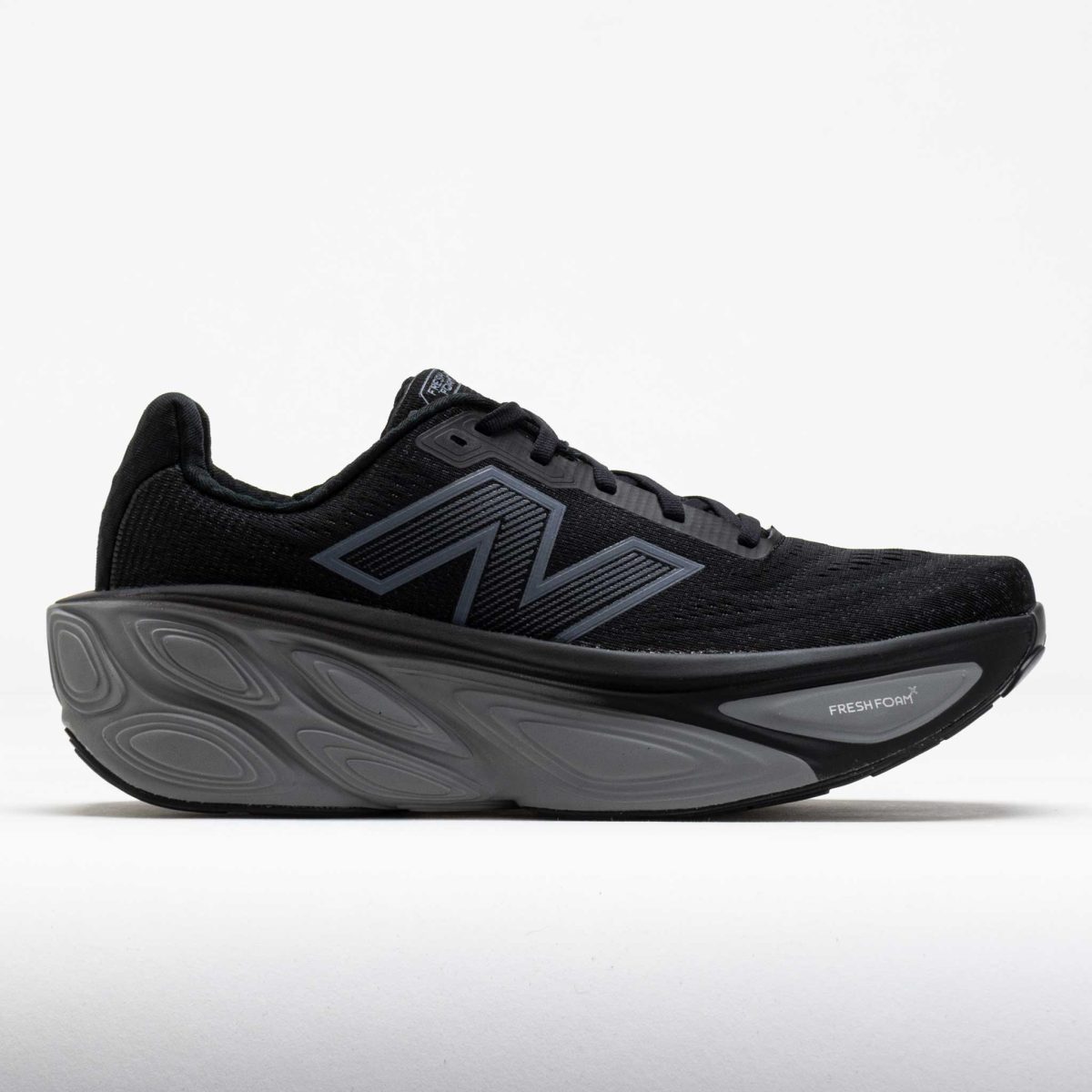 New Balance Fresh Foam X More v5 Men's Running Shoes Black/Linen/Silver Metallic Size 11.5 Width D - Medium