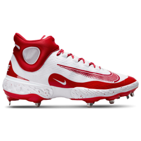 Nike Mens Nike Alpha Huarache Elite 4 Mid Cleats - Mens Baseball Shoes University Red/White Size 10.0
