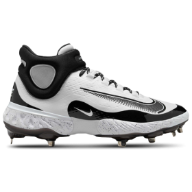 Nike Mens Nike Alpha Huarache Elite 4 Mid Cleats - Mens Baseball Shoes White/Black Size 10.0