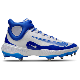 Nike Mens Nike Alpha Huarache Elite 4 Mid Cleats - Mens Baseball Shoes White/Hyper Royal Size 10.0