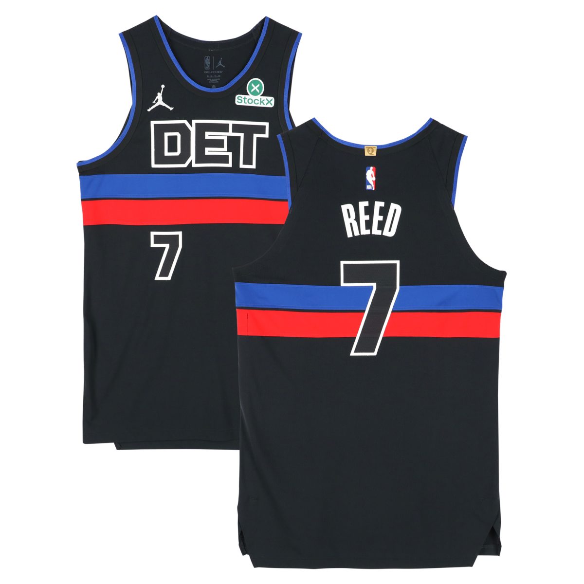 Paul Reed Detroit Pistons Player-Issued #7 Black Jersey from the 2024-25 NBA Season - Size 50+4