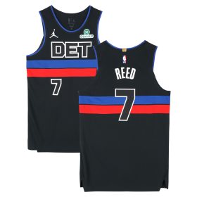 Paul Reed Detroit Pistons Player-Issued #7 Black Jordan Brand Jersey from the 2024-25 NBA Season - Size 50+4