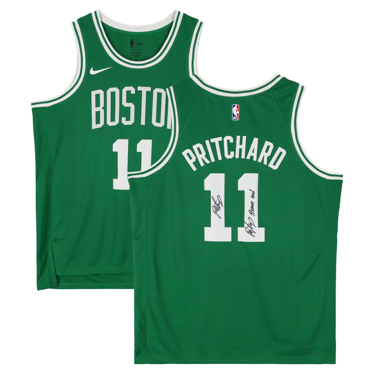 Payton Pritchard Boston Celtics Autographed Kelly Green Nike Icon Edition Swingman Jersey with "Heave God" Inscription