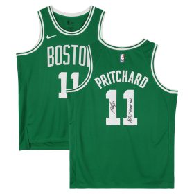 Payton Pritchard Boston Celtics Autographed Kelly Green Nike Icon Edition Swingman Jersey with "Heave God" Inscription