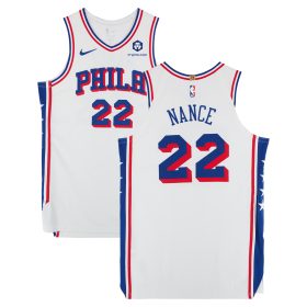 Pete Nance Philadelphia 76ers Player-Issued #22 White Jersey from the 2024-25 NBA Season - Size 52+4