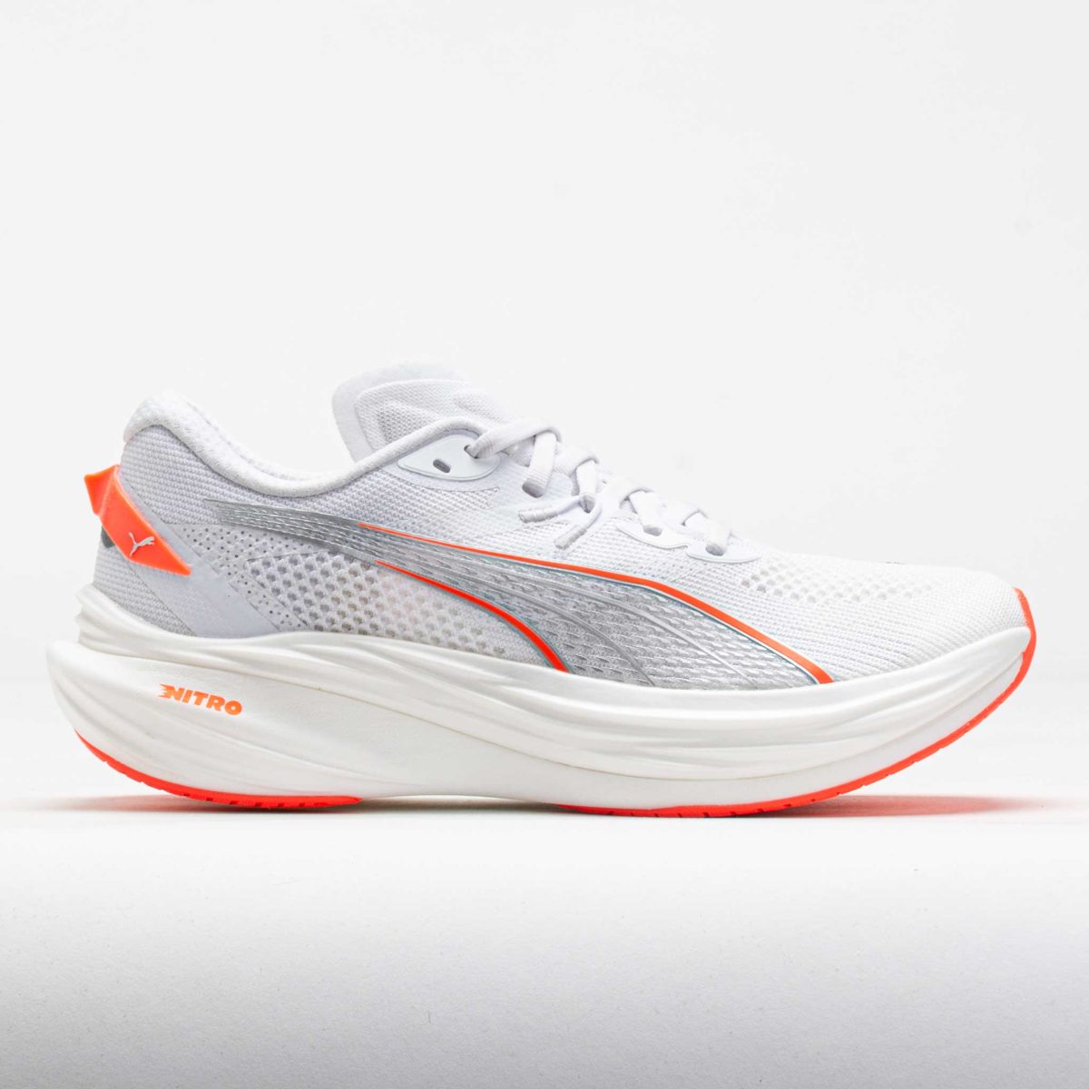 Puma Deviate NITRO 3 Women's Running Shoes Puma White/Glowing Red Size 8.5 Width B - Medium