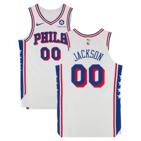 Reggie Jackson Philadelphia 76ers Game-Used #00 White Jersey vs. Memphis Grizzlies on November 20, 2024 - Size 48+4