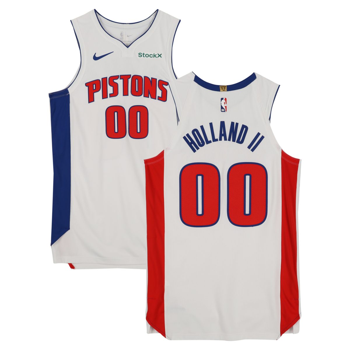 Ron Holland II Detroit Pistons Game-Used #00 White Jersey vs. Houston Rockets on November 10, 2024 - Size 48+4
