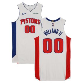 Ron Holland II Detroit Pistons Game-Used #00 White Jersey vs. Indiana Pacers on November 29, 2024 - Size 48+4