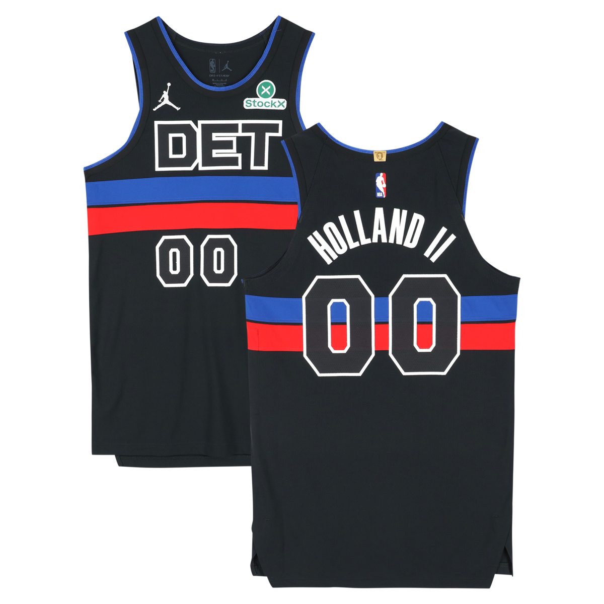Ron Holland II Detroit Pistons Player-Issued #00 Black Jordan Brand Jersey from the 2024-25 NBA Season - Size 48+4