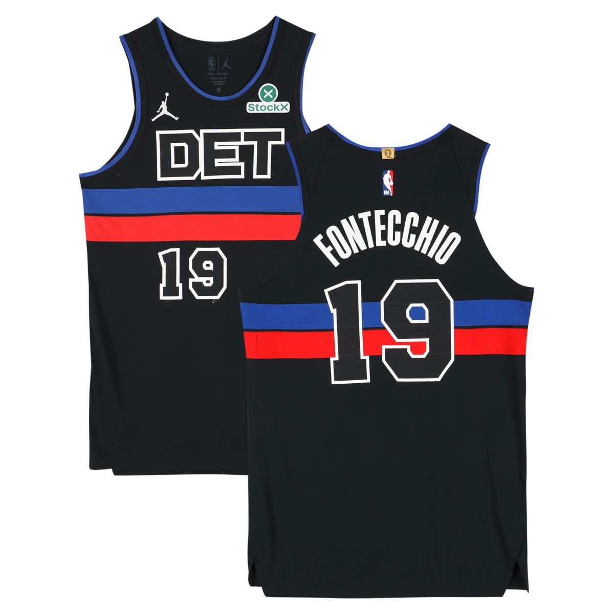 Simone Fontecchio Detroit Pistons Game-Used #19 Black Jersey vs. Washington Wizards on March 13, 2025 - Size 50+4