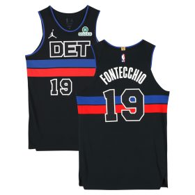 Simone Fontecchio Detroit Pistons Game-Used #19 Black Jersey vs. Washington Wizards on March 13, 2025 - Size 50+4