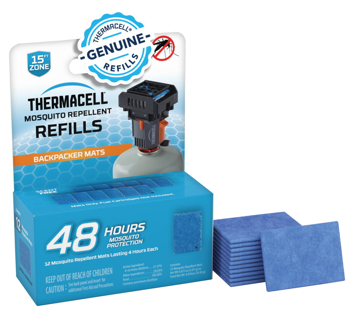 Thermacell 48-Hour Backpacker Mosquito Repeller Replacement Mats