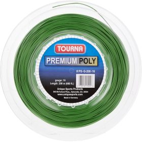 Tourna Premium Poly 16g Tennis String - Green (Reel)