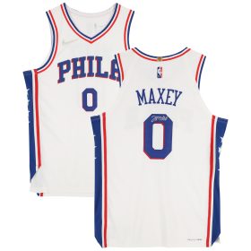 Tyrese Maxey Philadelphia 76ers Autographed Nike Association Edition Authentic #0 Jersey